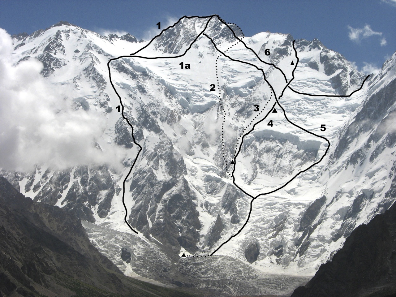 climbing routes on nanga parbat